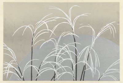 Maan en gras door Kamisaka Sekka