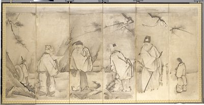 Vier Ouderen van Mt. Shang door Kanō Tan’yū