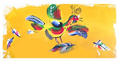 Levendig gele vogel door Kanat Ibragimov