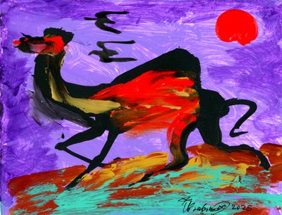 "Kameel en vogels" door Kanat Ibragimov
