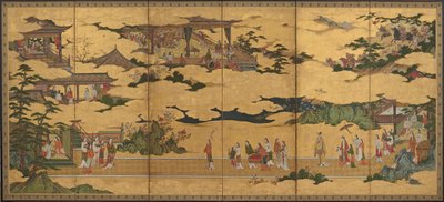 Scènes uit het leven van de Ming Huang Keizer en Yang Guifei door Kano Mitsunobu