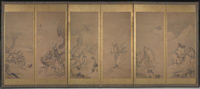 Boeddhistische, Daoïstische en Confuciaanse patriarchen door Kano Sanraku