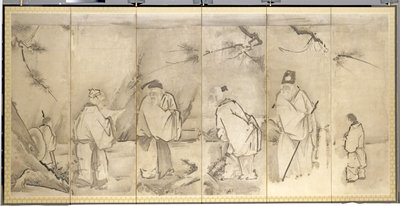 Vier Ouderen van Mt. Shang door Kanō Tan’yū