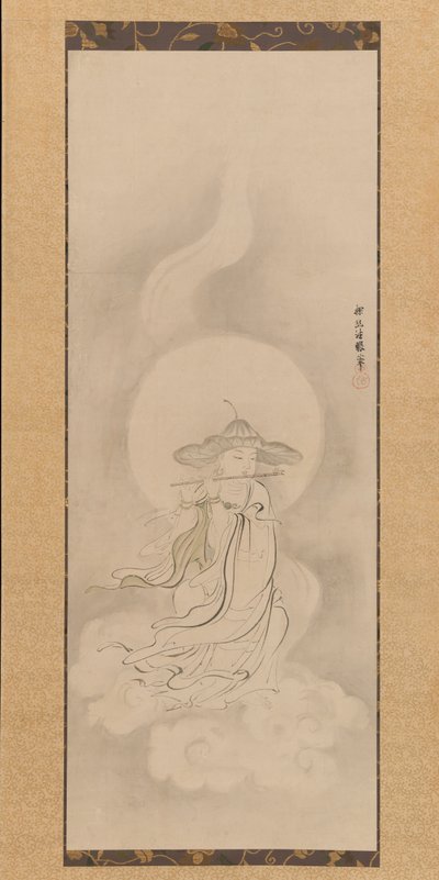 Jizo Bosatsu Speelt een Fluit, midden 17e eeuw door Kanō Tan’yū