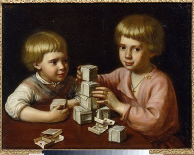 Kinderen die spelen door Kapiton Stepanovich Pavlov