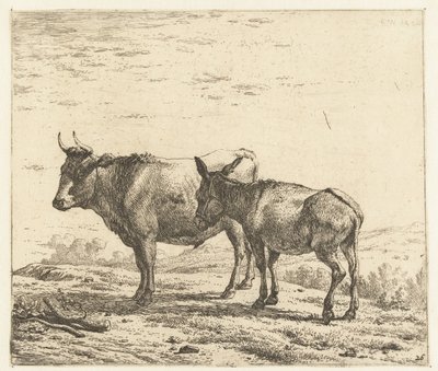 Os en een ezel door Karel Du Jardin