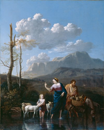 Terugkeer van de Heilige Familie uit Egypte door Karel Dujardin