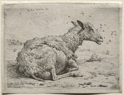 Het Schaap en de Vliegen door Karel Dujardin
