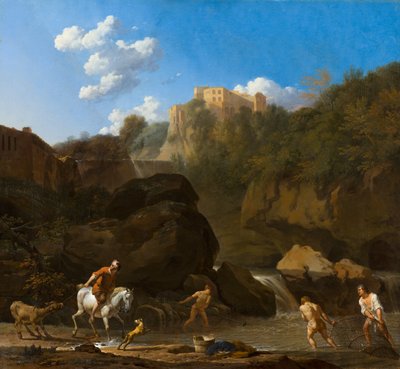 De watervallen bij Tivoli door Karel Dujardin