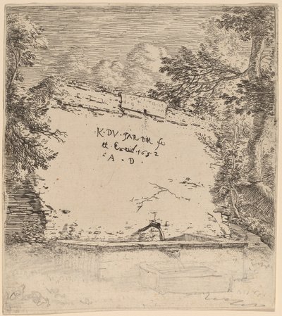 Titelpagina met fontein door Karel Dujardin