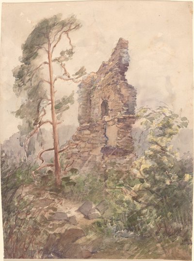 Landschap met Ruïne door Karel Vitezslav Masek