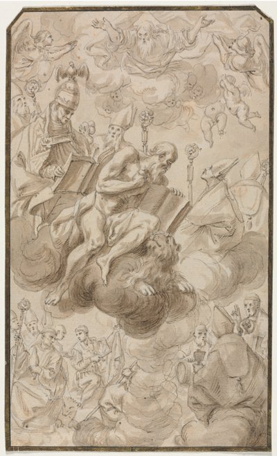 Hemelvaart van Sint Hiëronymus, 1600s door Karel Škréta