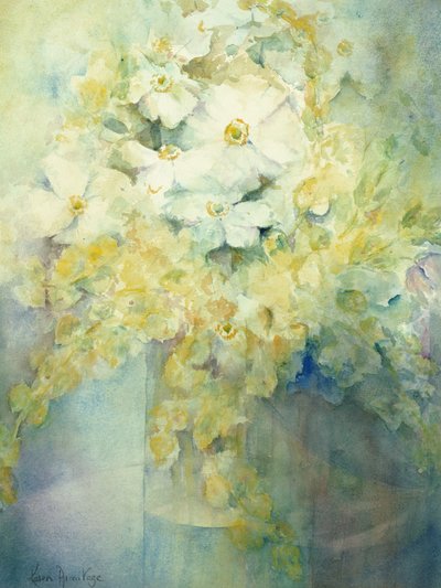 Anemone Japonica - White Queen en Molu door Karen Armitage