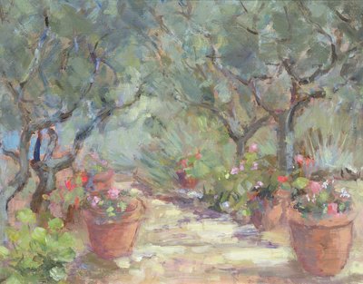 Tuin in Porto Ercole, Italië door Karen Armitage