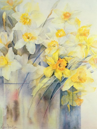 Gemengde narcissen in een tank door Karen Armitage