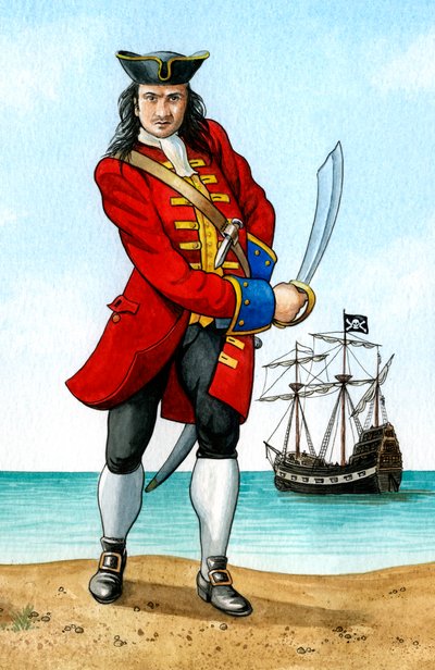 John Calico Jack Rackham, 1680-1720, Engelse Piratenkapitein door Karen Humpage