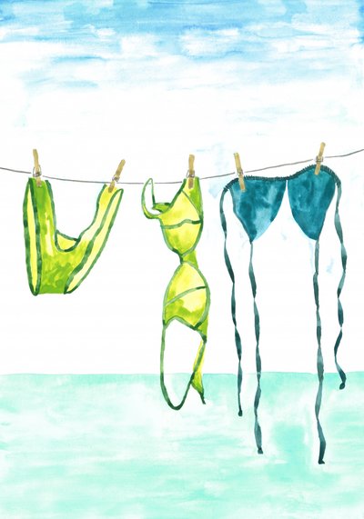 Zomerse zwemkleding drogen door Karen Menzenbach