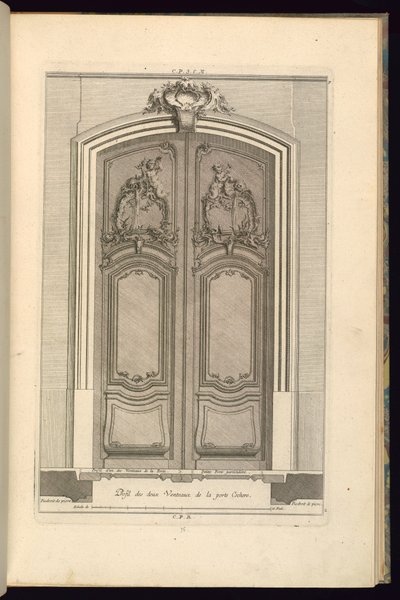 Verhoging en plan van een portaal door Karl Albert von Lespilliez