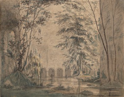 Overstroomde Ruïnes van een Klooster door Carl Blechen