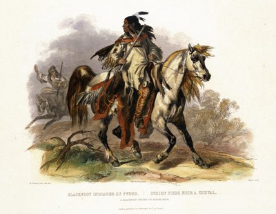 Een Blackfoot Indiaan te paard, plaat 19 uit Volume 1 van 