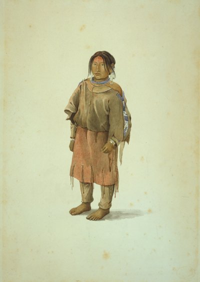 Blackfeet meisje door Karl Bodmer