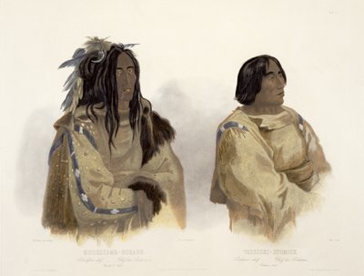 Mehkskeme-Sukahs, Blackfoot Chief en Tatsicki-Stomick, Piekann Chief, plaat 45 uit Volume 2 van 