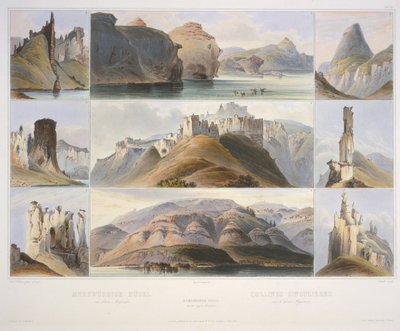 Opmerkelijke heuvels aan de Upper Missouri door Karl Bodmer