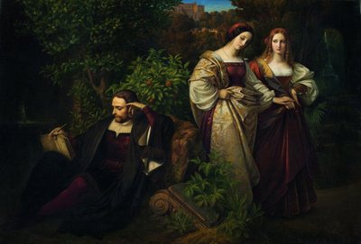 Torquato Tasso en de Twee Leonores door Karl Ferdinand Sohn