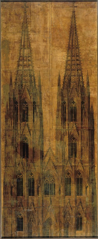 Keulen. Dom. Opstand van de westgevel door Karl Friedrich Schinkel