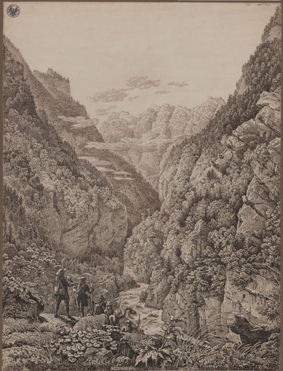 Pass Lueg bij Salzburg door Karl Friedrich Schinkel