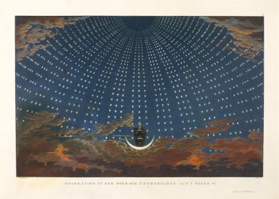 De Hal van Sterren in het Paleis van de Koningin van de Nacht, 1847-49 door Karl Friedrich Thiele