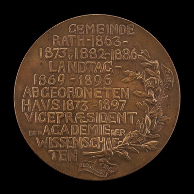 Inscriptie [achterkant], 1897 door Karl Gindra