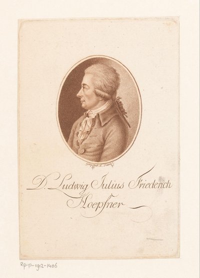 Portret van Ludwig Höpfner door Karl Goepfert