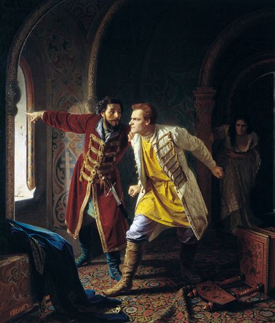 Laatste minuten van Valse Dmitriy I, 1879 door Karl Gottlieb Wenig