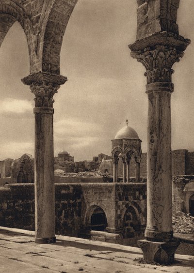 Jeruzalem, arcades op de plaats van de tempel door Karl Grober