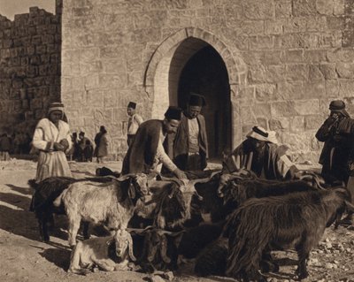Jeruzalem, Markt bij de Poort van Herodes door Karl Grober