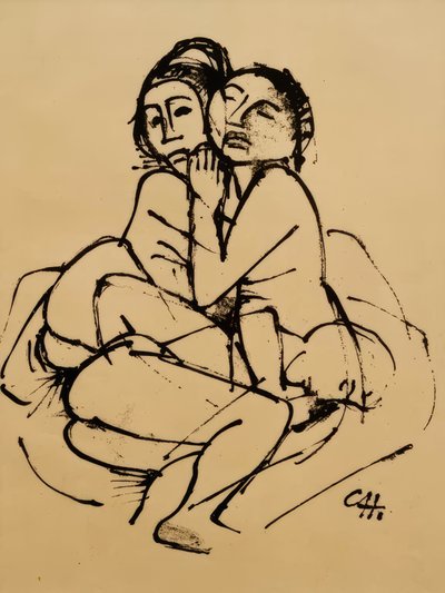 Het nest door Karl Hofer