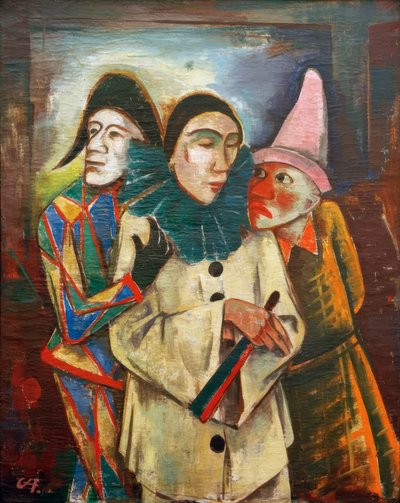 Gemaskerde door Karl Hofer