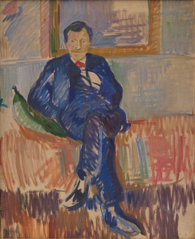 Portret van de schilder Karl Schou door Karl Isakson