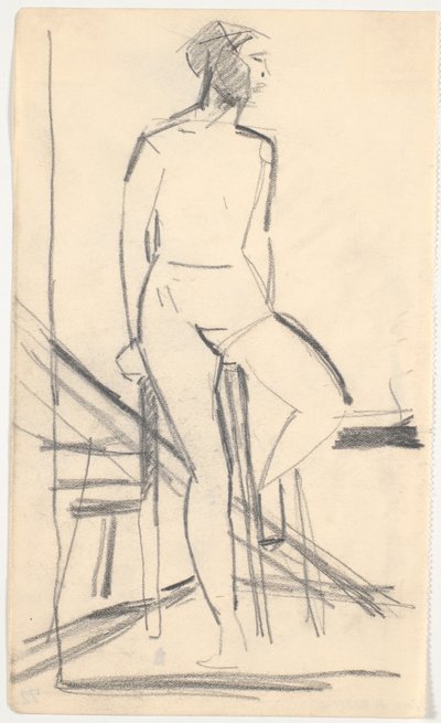 Zittend model door Karl Isakson