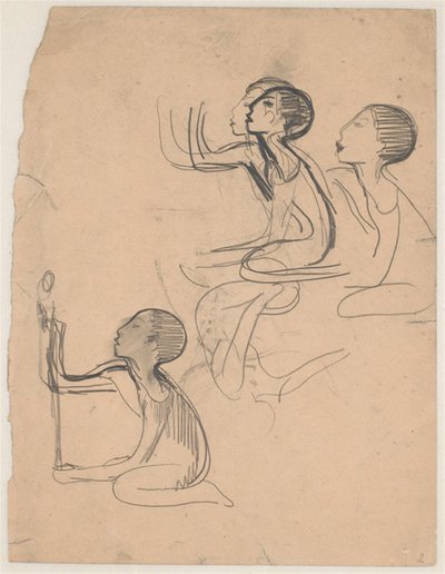 Studies voor "Jongen die plant" ("Hoppat") door Karl Isakson