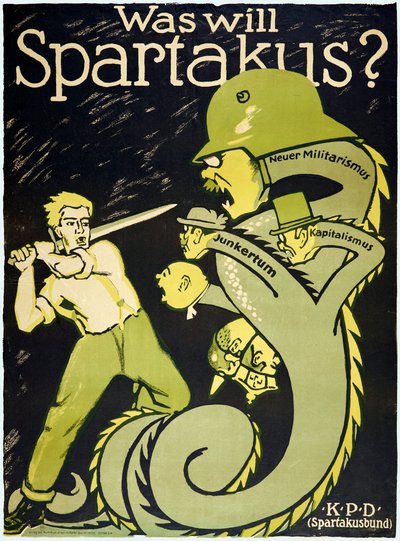 Duitse Revolutie 1918-1919 De Spartacus Liga (Spartakusbund) door Karl Jakob Hirsch