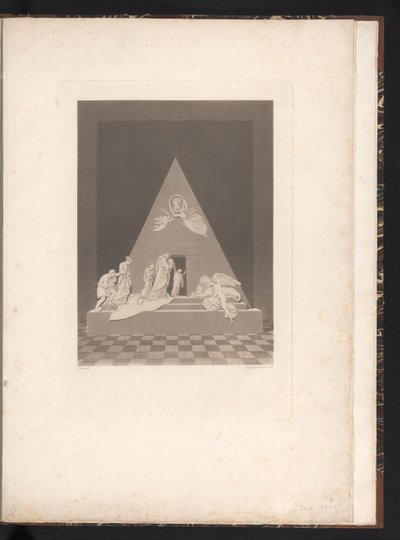 Vooraanzicht van het grafmonument door Karl Joseph Aloys Agricola