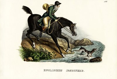Engelse jachthond, 1824 door Karl Joseph Brodtmann