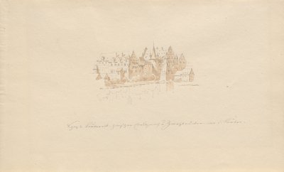 Schloss Lauter tussen Creutznach en Zweibrücken aan de Lauter door Karl Julius Von Leypold
