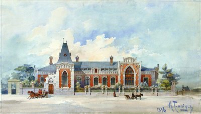 Het huis van Alexey Alexandrovich Bakhrushin in Moskou door Karl Karlovich Gippius