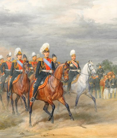 Officieren Van Het Cavalerie Bereden Regiment door Karl Karlovich Piratsky