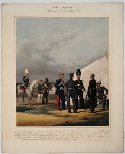 Pioniers, invaliden en gendarmes van het Keizerlijke Garde Korps, 1867 door Karl Karlovich Piratsky