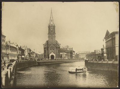 De Duitse kerk aan het Moika kanaal, St. Petersburg door Karl Karlovitz Bulla