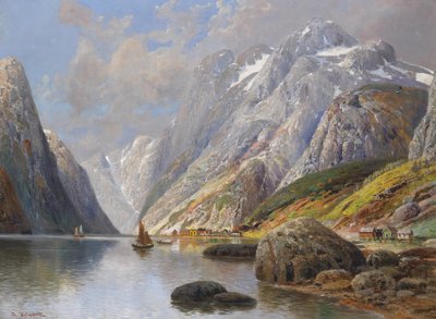Fjordlandschap door Karl Kaufmann